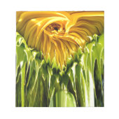 Abstraktes funky Retro Sonnenblume, ängstliche Geo Notizblock (Vorderseite)
