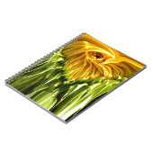 Abstraktes funky Retro Sonnenblume, ängstliche Geo Notizblock (Linke Seite)