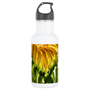Abstraktes funky Retro Sonnenblume, ängstliche Geo Trinkflasche