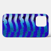 Abstraktes Funky Wave Muster farbenfroh blau grün Case-Mate iPhone Hülle (Rückseite (Horizontal))