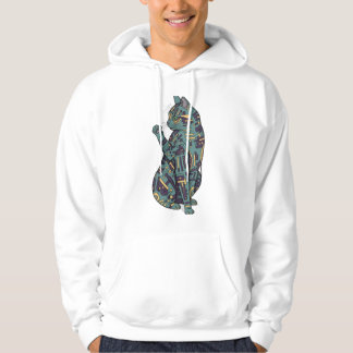 Abstraktes futuristisches Katzendesign Hoodie
