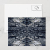 Abstraktes futuristisches Muster Postkarte (Vorne/Hinten)