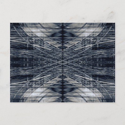 Abstraktes futuristisches Muster Postkarte (Vorderseite)