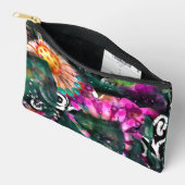 Abstraktes Gallopierpferd Pink Zubehörtasche (Offen)