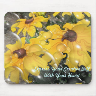 Abstraktes Gänseblümchen Mousepad