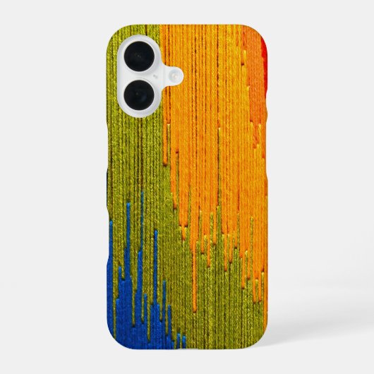 abstraktes Garn-Design iPhone 16 Hülle (Rückseite)