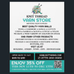 Abstraktes Garn, Knitterladen, Garnspeicher Flyer<br><div class="desc">Abstraktes Garn,  Knitting Store,  Garn Store Werbung Flyer von der Business Card Store.</div>