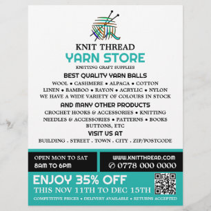 Abstraktes Garn, Knitterladen, Garnspeicher Flyer