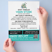 Abstraktes Garn, Knitterladen, Garnspeicher Flyer (Hand)