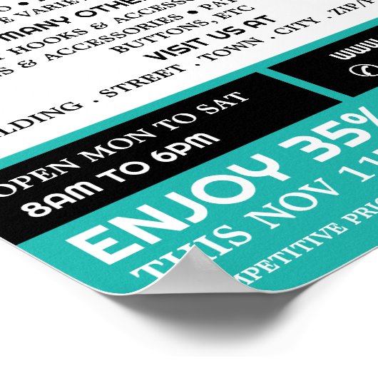 Abstraktes Garn, Knitterladen, Garnspeicher Poster (Ecke)