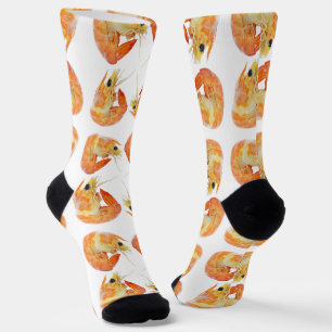 Abstraktes Garnelenmuster Socken