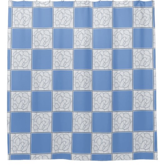 Abstraktes Garnwirbeldesign - Farbe Duschvorhang (Vorderseite)