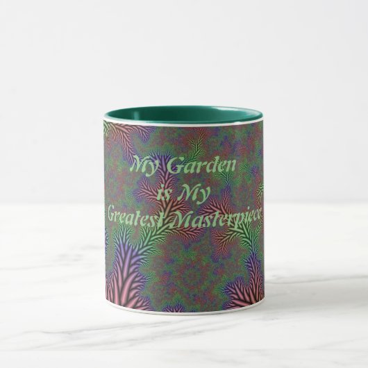 Abstraktes Gartengemälde Tasse (Zentrum)