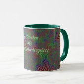 Abstraktes Gartengemälde Tasse (VorderseiteRechts)
