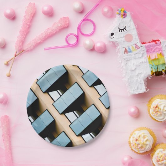 Abstraktes Gebäude Pappteller (Party)