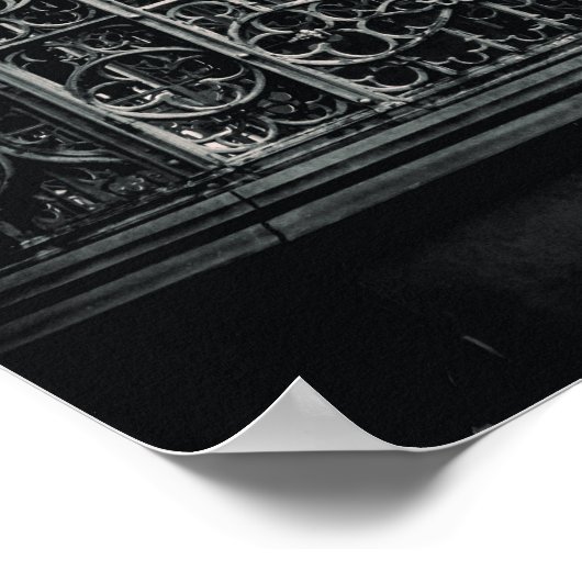 Abstraktes Gebäude Schwarz/Weiß Poster (Ecke)