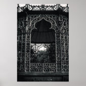 Abstraktes Gebäude Schwarz/Weiß Poster (Vorne)