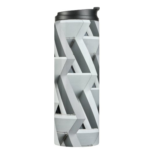 Abstraktes Gebäude Thermosbecher (Nach links gedreht)