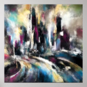 Abstraktes Gebäude Zeichne Pfeife VII Poster (Vorne)