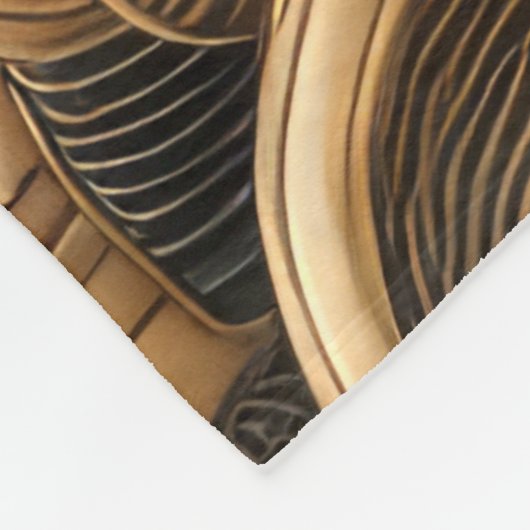 Abstraktes Gebirgsdesign aus schwarzem Gold Fleecedecke (Ecke)