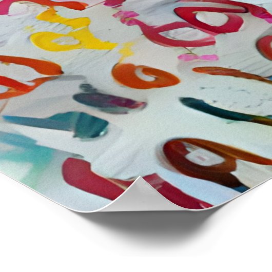 Abstraktes Gedicht Poster (Ecke)