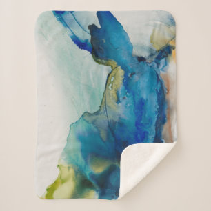 Abstraktes Gelände - Blau Sherpadecke