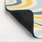 Abstraktes, gelb-blaues Swirl-Design Mousepad (Ecke)