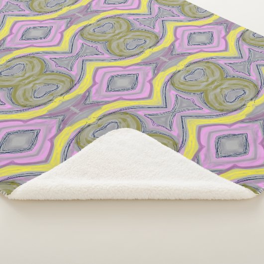 Abstraktes Gelb Sherpadecke (3/4)