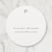 Abstraktes Gelbes blaues Wasser Kunst Geschenkanhänger (Rückseite)