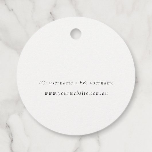 Abstraktes Gelbes blaues Wasser Kunst Geschenkanhänger (Rückseite)