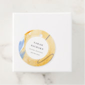 Abstraktes Gelbes blaues Wasser Kunst Geschenkanhänger (Beispiel)