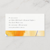 Abstraktes Gelbes blaues Wasser Kunst Visitenkarte (Rückseite)