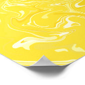 Abstraktes Gelbes Fluid-Design Poster (Ecke)