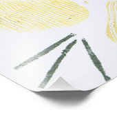 Abstraktes gelbes Linocut-Foto drucken Fotodruck (Ecke)