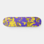 Abstraktes, gelbes Muster Skateboard (Horizontal)