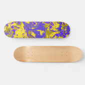 Abstraktes, gelbes Muster Skateboard (Horizontal)