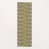 Abstraktes gelbes und graues Muster Yogamatte (Vorderseite)