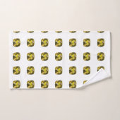 Abstraktes Gelbmuster Badhandtuch Set (Handtuch)