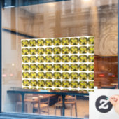 Abstraktes Gelbmuster Fensteraufkleber (Café-Fenster)