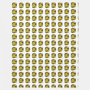 Abstraktes Gelbmuster Fleecedecke