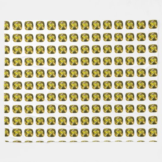 Abstraktes Gelbmuster Fleecedecke (Vorderseite (Horizontal))