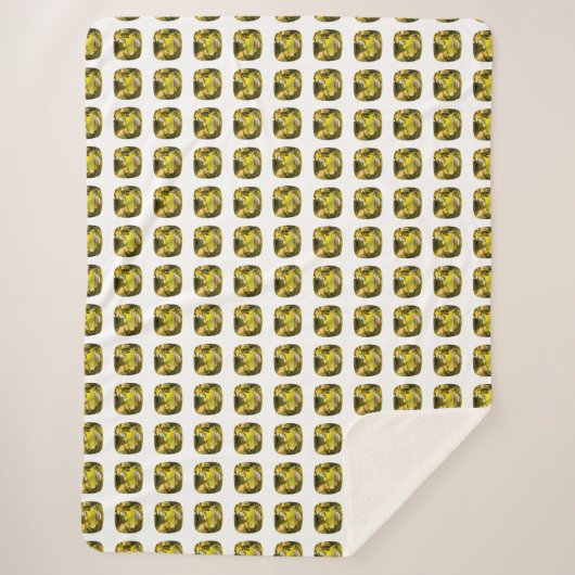 Abstraktes Gelbmuster Sherpadecke (Vorderseite)