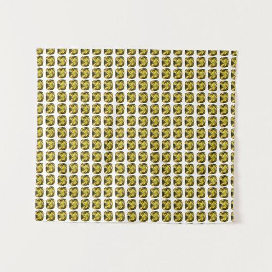 Abstraktes Gelbmuster Wandteppich (Vorderseite (Horizontal))