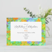 Abstraktes Gelbornfeld Einladung (Stehend Vorderseite)