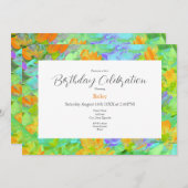 Abstraktes Gelbornfeld Einladung (Vorne/Hinten)