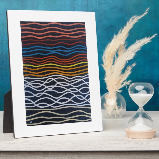 Abstraktes Gemälde am Meer von Alfred Fox Fotoplatte (Seite)