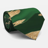 Abstraktes Gemälde aus grünem Marmor Krawatte (Gerollt)