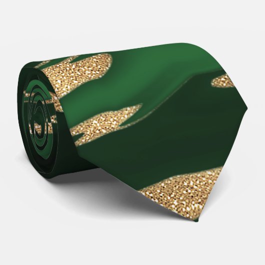 Abstraktes Gemälde aus grünem Marmor Krawatte (Gerollt)