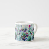 Abstraktes Gemälde aus Hummingvogelgarten Espressotasse (Vorderseite Rechts)