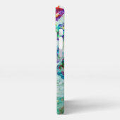 Abstraktes Gemälde aus Hummingvogelgarten iPhone Hülle (Linke Seite)